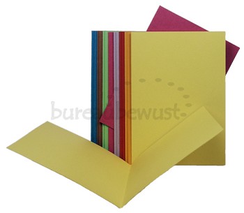 gekleurde dubbele kaarten, A6-plus, recycled, 16 stuks assorti